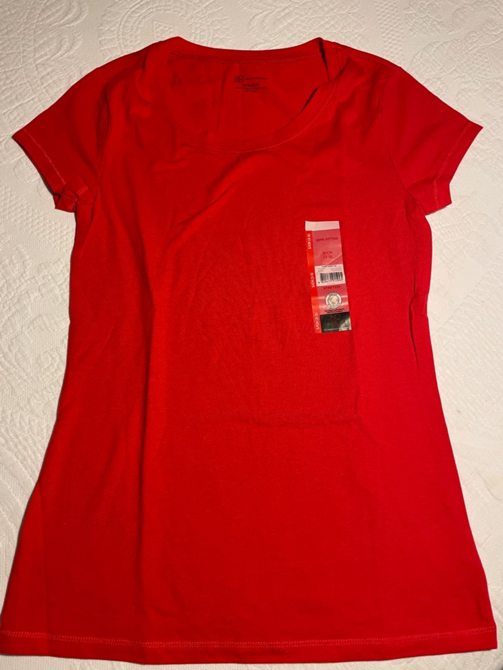 NOBO Women's Short Sleeve Crewneck Tee in Bright Red